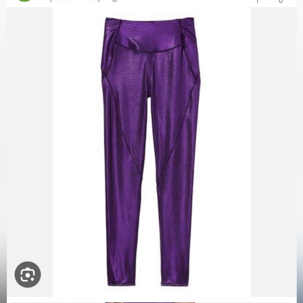 NWT shiny purple Victoria’s Secret leggings